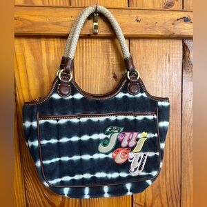 Vintage Juicy Couture Navy & White Tye-Dye Bag